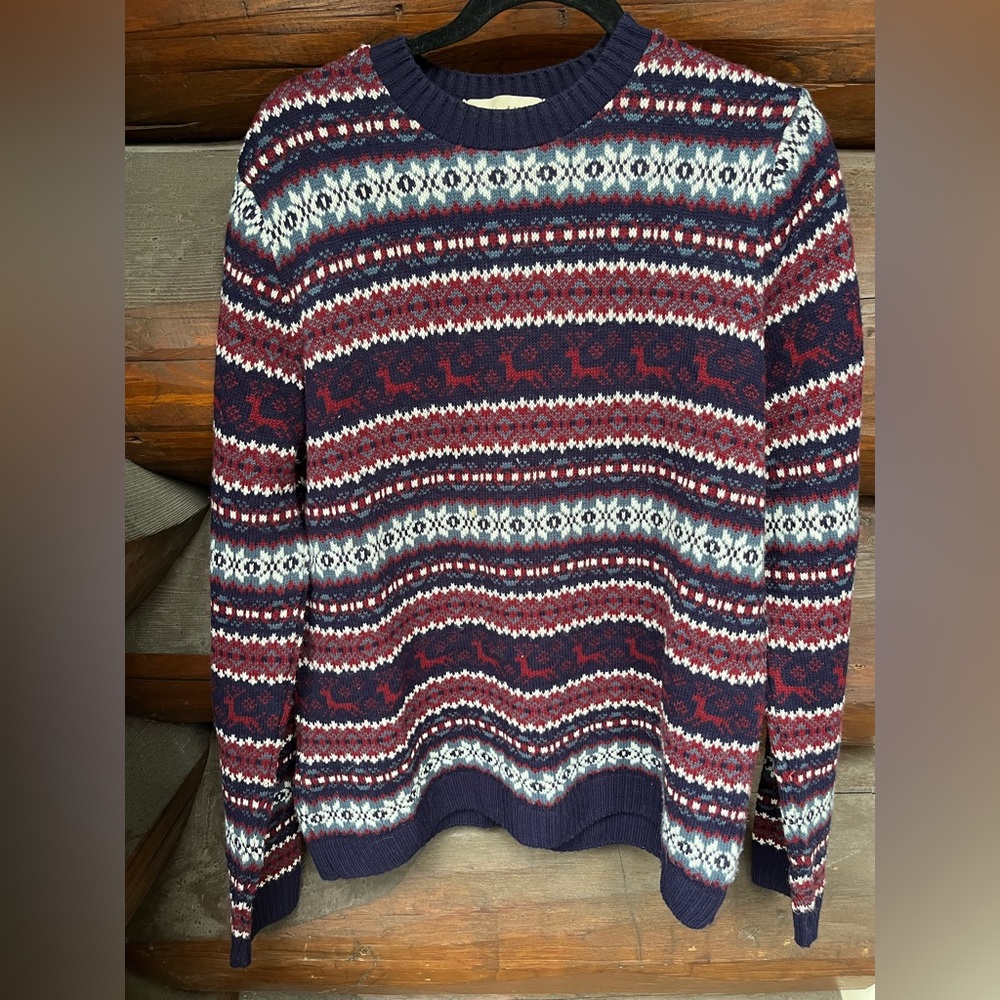 Knitted Crew Neck Sweater- Christmas Pulll over
